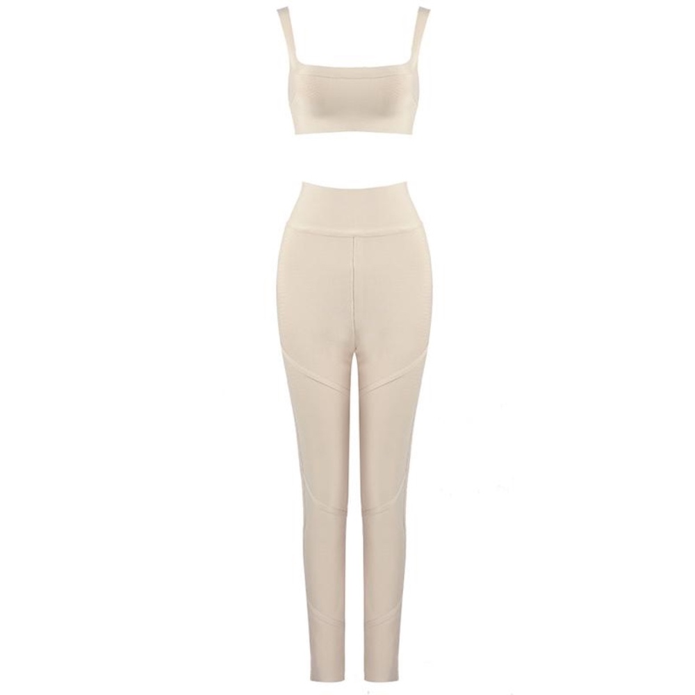 2pc Pant And Crop Tank Set